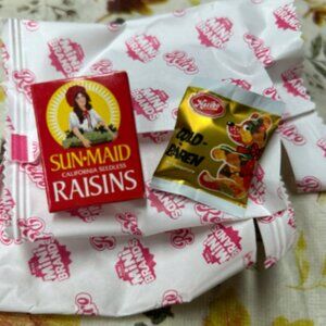 Mini Brands Retro Ultra Rare Sun-Maid Raisins and Haribo Gold Bears